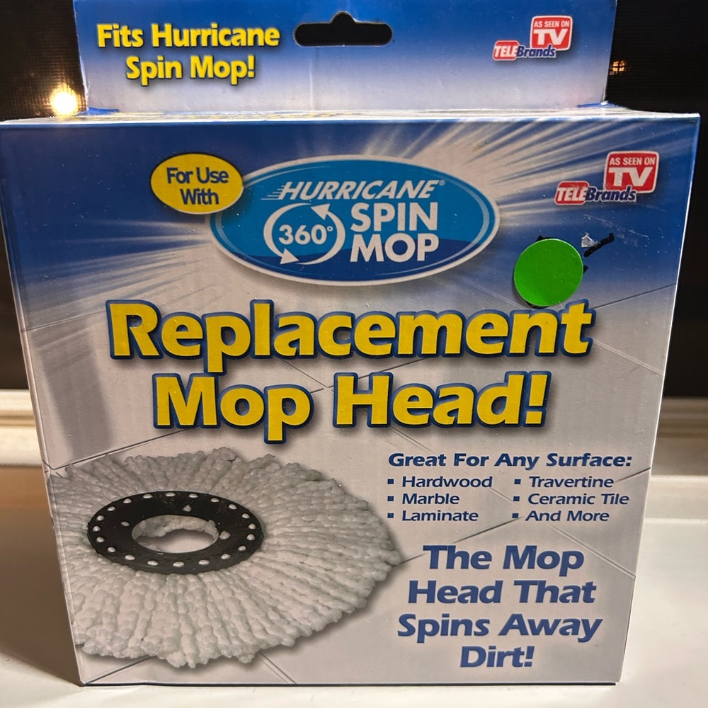 Spin Mop Replacement Mop Head - White